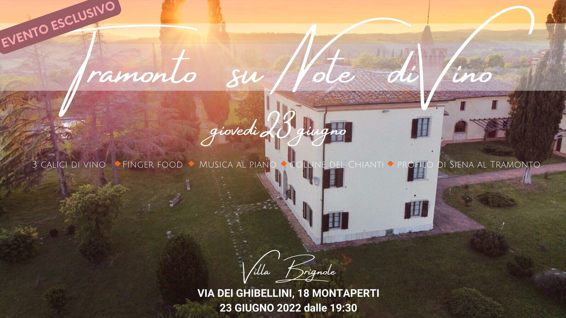 Tramonto su Note di Vino – Giovedì 23 Giugno