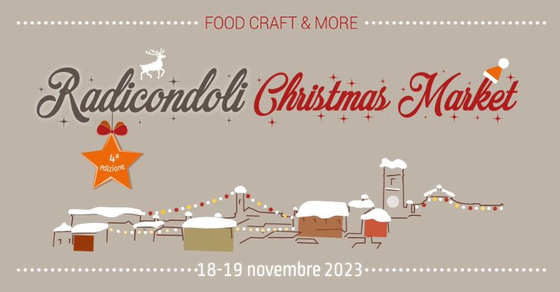 Radicondoli Christmas Market 2023 – 18 e 19 novembre 2023